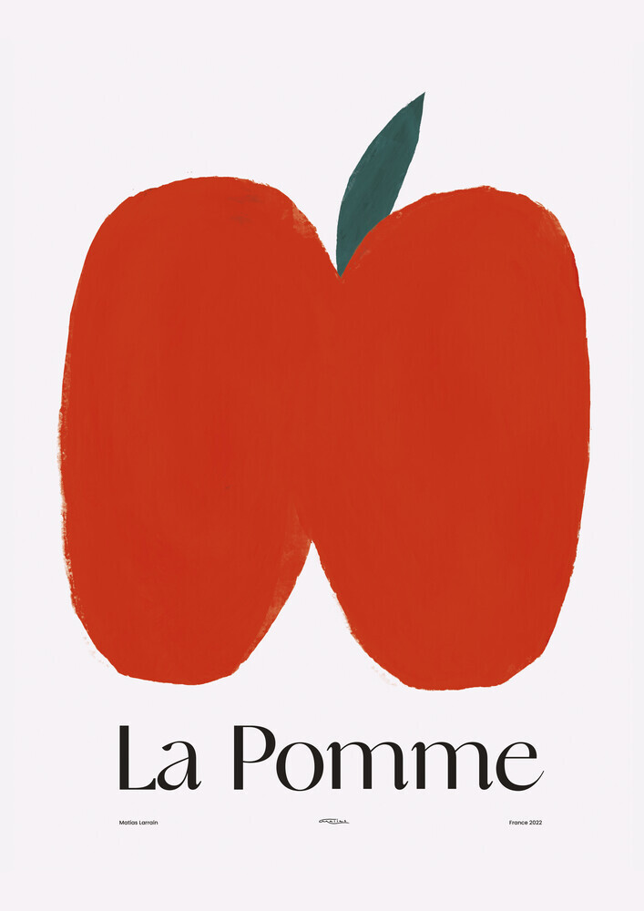 110679-Affiche-murale-decorative-avec-illustration-de-pomme-rouge-by-matias-larrain